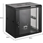 Miniatura de Gabinete Mural Intellinet AC-7294 Serie 711814, 19", 9U, Dimensiones 500 x 600 x 450 mm, Color Negro, Material Plástico, para Servidores