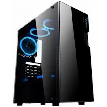 Imagen de referencia para Gabinete Gamer Mid Tower Xzeal XZ130 XZCGB06B ATX con Panel Lateral Izquierdo de Vidrio Templado y Aluminio, 1xUSB3.0 + 1xUSB2.0 + 1x3.5mm, 3 Fan RGB, Color Negro