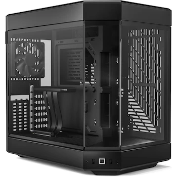 Imagen de referencia para HYTE Y60 - Funda para Juegos de Computadora ATX Torre Mediana de Vidrio Templado, Negro, Modelo CS-HYTE-Y60-B, Serie Y60, Dimensiones 45,59x28,5x46,2 cm, Peso 11,6 kg, Soporte Placas Base ITX/mATX/ATX/EATX, PSU ATX hasta 235mm, GPU hasta 375x75mm