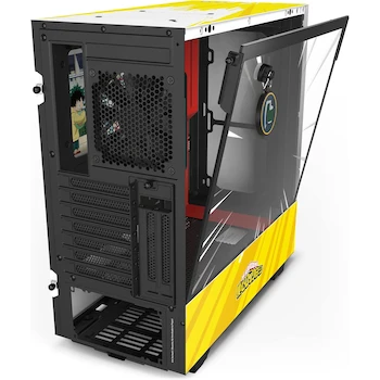 Imagen 3 de NZXT H510i Rivals My Hero Academia Limited Edition Compact ATX Mid-Tower Gabinete CA-H510I-MH-RV Amarillo/Negro con Panel de Vidrio Templado