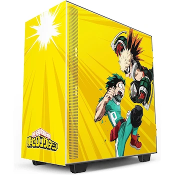Imagen 4 de NZXT H510i Rivals My Hero Academia Limited Edition Compact ATX Mid-Tower Gabinete CA-H510I-MH-RV Amarillo/Negro con Panel de Vidrio Templado