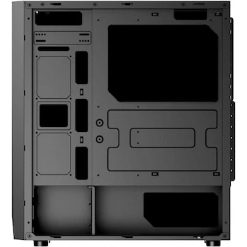 Imagen 3 de Stylos XZCGB03B Gabinete Básico para PC con Panel de Cristal Templado, 3 Ventiladores RGB de 120mm, Color Negro, Dimensiones 50x25x47 cm, Compatible con ATX/Micro ATX/Mini ITX, Capacidad 3x2.5" SSD y 2x3.5" HDD, 7 Ranuras PCI
