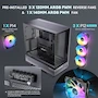 Miniatura de Antec C7 ARGB Black Mid-Tower E-ATX Case, RTX 40 GPU Support, 4 Ventiladores ARGB PWM Incluidos (3x120mm + 1x140mm), Paneles de Vidrio Templado Frontal y Lateral