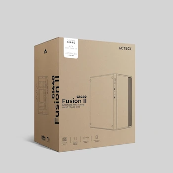 Imagen 5 de Acteck Gabinete Mini Torre Fusion II GI440 Negro MAX MB M-ATX con Fuente ATX 500W Panel Izq Acrilico Frente Solido con RGB