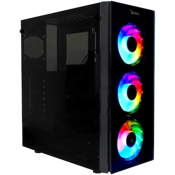 Imagen alusiva al producto Gabinete XZEAL XZ110-1 ATX Micro-ATX Mini-ITX RGB Cristal Templado XZCGB12B Blanco