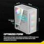 Miniatura de GAMDIAS AURA GC2 E WH A - Carcasa para Computadora Gaming Mid Tower ATX con Panel Lateral de Vidrio Templado, Color Blanco, Serie Aura, Tamaño Media Torre, Capacidad para Placas Base ATX, Micro ATX, Mini ITX