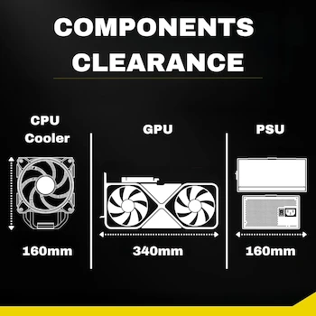 Imagen 4 de GAMDIAS AURA GC2 E WH A - Carcasa para Computadora Gaming Mid Tower ATX con Panel Lateral de Vidrio Templado, Color Blanco, Serie Aura, Tamaño Media Torre, Capacidad para Placas Base ATX, Micro ATX, Mini ITX