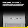 Miniatura de GAMDIAS AURA GC2 E WH A - Carcasa para Computadora Gaming Mid Tower ATX con Panel Lateral de Vidrio Templado, Color Blanco, Serie Aura, Tamaño Media Torre, Capacidad para Placas Base ATX, Micro ATX, Mini ITX