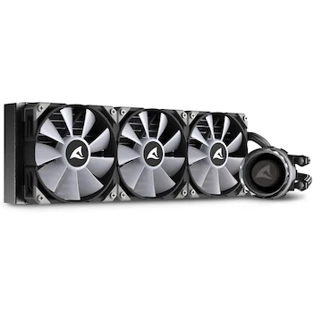 Imagen 3 de Sharkoon S90 RGB AIO Refrigeración Líquida para CPU, Radiador 360 mm, 3 Ventiladores RGB, Modelo S90, Serie RGB