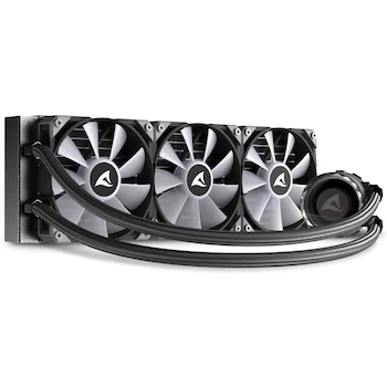 Imagen 4 de Sharkoon S90 RGB AIO Refrigeración Líquida para CPU, Radiador 360 mm, 3 Ventiladores RGB, Modelo S90, Serie RGB