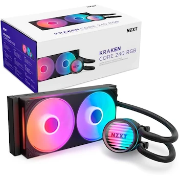 Imagen alusiva al producto NZXT Kraken Core 240 RGB - Enfriador Líquido AIO para CPU - Radiador 240 mm - Negro - Modelo RL-KR24C-B1