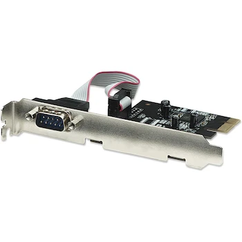 Imagen de referencia para Tarjeta Serial PCI Express Manhattan 1 Puerto RS232 DB9 Negra Modelo 158152