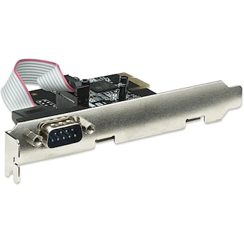 Imagen 2 de Tarjeta Serial PCI Express Manhattan 1 Puerto RS232 DB9 Negra Modelo 158152