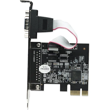 Imagen 3 de Tarjeta Serial PCI Express Manhattan 1 Puerto RS232 DB9 Negra Modelo 158152