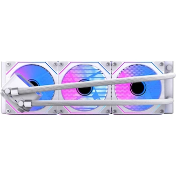 Imagen 3 de Naceb NA-0656B Boreal Enfriamiento Líquido AIO 360 mm con Pantalla Digital 3" 3 Ventiladores PWM ARGB Bomba Silenciosa Compatible Intel AMD Blanco