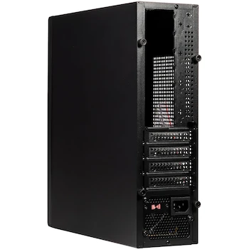 Imagen 4 de EVOTEC Gabinete Slim Micro ATX Toledo EV-1026 Negro con Fuente 500W TFX Preinstalada Mini Torre Compatible Micro ATX e ITX