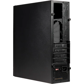 Imagen 4 de EVOTEC Gabinete Slim Micro ATX Mini Torre Serie Córdoba Modelo EV-1027 con Fuente 500W TFX Preinstalada Tamaño 38.4x34.5x14.4 cm Capacidad 1 Bahía 3.5" y 1 Bahía 2.5"