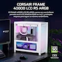 Miniatura de CORSAIR Frame 4000D LCD RS ARGB Chasis Modular ATX Semitorre – Pantalla Táctil LCD XENEON Edge, 4 Ventiladores RS120 ARGB PWM – Blanco