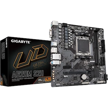Imagen alusiva al producto GIGABYTE A620M S2H Tarjeta Madre Micro ATX Socket AM5 Chipset AMD A620 Color Negro