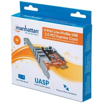 Imagen 5 de Manhattan AC-7235 Tarjeta USB 3.0 PCI Express 4 Puertos Corto-Bracket