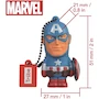 Miniatura de Manhattan RAM-3046 Tribe FD016701 Memoria USB 32 GB USB 2.0 Serie Marvel Capitán América Color Azul y Rojo Figura 3D