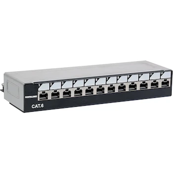 Imagen 2 de Intellinet AC-6605 Panel de Parcheo Cat.6 de 12 Puertos para Escritorio con Bloqueo