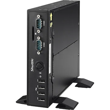 Imagen 3 de Shuttle DS57U Mini PC Barebone Fanless Negro Intel Celeron 3205U 1.3L Slim Desktop