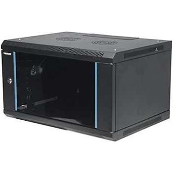 Imagen 4 de Gabinete Mural Intellinet 203845 19" Rack 15U Montaje en Pared Negro con Puerta de Cristal Inastillable