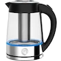 Miniatura de Hukën x Masterchef Tetera Eléctrica Fuse+ Hervidor Eléctrico Tetera de Vidrio con Infusor Removible Base Giratoria Acero Inoxidable 1.7 Litros