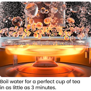 Imagen 4 de Chefman Tetera Eléctrica de Vidrio Borosilicato con Infusor de Té, Modelo RJ11-10-GMRL-TI, Color Negro, Capacidad 1 Litro, Dimensiones 7.68 x 5.66 x 7.8 Pulgadas