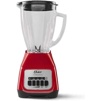 Imagen de referencia para Oster Licuadora BLSTKAGRPB con Vaso de Vidrio 1.5 Litros, 2 Velocidades Más Pulso, Color Rojo
