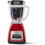 Miniatura de Oster Licuadora BLSTKAGRPB con Vaso de Vidrio 1.5 Litros, 2 Velocidades Más Pulso, Color Rojo