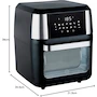 Miniatura de Hukën x MasterChef Horno Freidora de Aire Multifuncional 12 L, Modelo MK-AFO-12SS, Color Acero/Negro, Dimensiones 31.5 x 34.5 x 39.5 cm, Acero Inoxidable