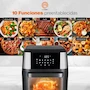 Miniatura de Hukën x MasterChef Horno Freidora de Aire Multifuncional 12 L, Modelo MK-AFO-12SS, Color Acero/Negro, Dimensiones 31.5 x 34.5 x 39.5 cm, Acero Inoxidable