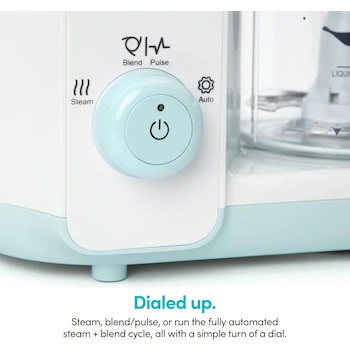 Imagen 3 de NutriBullet - Baby Steam + Blend, blanco/azul, Modelo NBY50200, Serie NutriBullet Baby, Capacidad 16 oz, Dimensiones 27 cm profundidad x 15 cm ancho x 23.3 cm altura