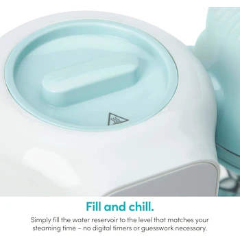 Imagen 4 de NutriBullet - Baby Steam + Blend, blanco/azul, Modelo NBY50200, Serie NutriBullet Baby, Capacidad 16 oz, Dimensiones 27 cm profundidad x 15 cm ancho x 23.3 cm altura