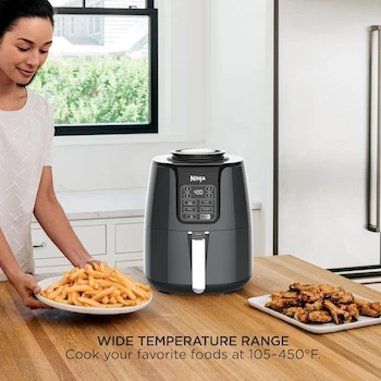 Imagen 2 de Ninja AF101 Freidora de Aire 3.78L / 4 Qt Negro/Gris Compacta
