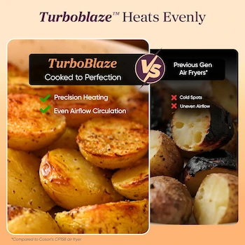Imagen 4 de Cosori TurboBlaze 9 en 1 Freidora de Aire 6 Qt / 10 L Revestimiento Cerámico Premium Gris Oscuro