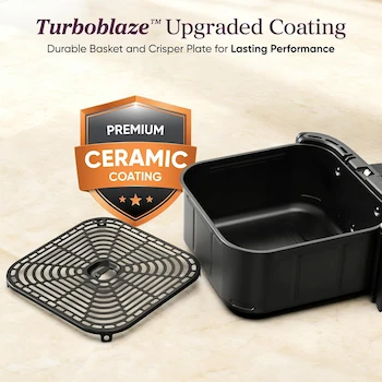 Imagen 5 de Cosori TurboBlaze 9 en 1 Freidora de Aire 6 Qt / 10 L Revestimiento Cerámico Premium Gris Oscuro