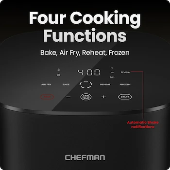 Imagen 5 de Freidora De Aire Digital Chefman, TurboFry, Tamaño Familiar, Capacidad de 5 Litros (5 Quart / 4.73 L), Color Negro, Modelo RJ38-5T-MX