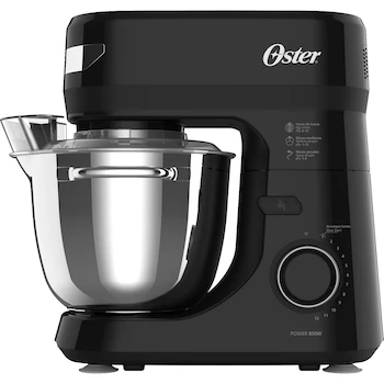 Imagen 1 de Oster Batidora Planetaria FPSTSMPL2B, Tazón de Acero Inoxidable 4 Litros, 850 W, 12 Velocidades, Color Negro, Incluye 4 Accesorios
