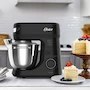 Miniatura de Oster Batidora Planetaria FPSTSMPL2B, Tazón de Acero Inoxidable 4 Litros, 850 W, 12 Velocidades, Color Negro, Incluye 4 Accesorios