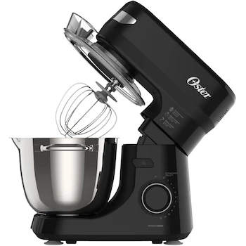 Imagen 3 de Oster Batidora Planetaria FPSTSMPL2B, Tazón de Acero Inoxidable 4 Litros, 850 W, 12 Velocidades, Color Negro, Incluye 4 Accesorios