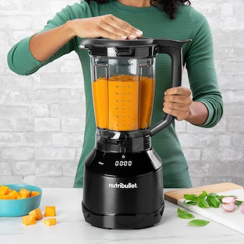 Imagen 2 de NutriBullet Licuadora NBF400MB, 1200W, Color Negro, Dimensiones 16.8 x 20 x 42.5 cm, Peso 4.1 kg, Serie NutriBullet