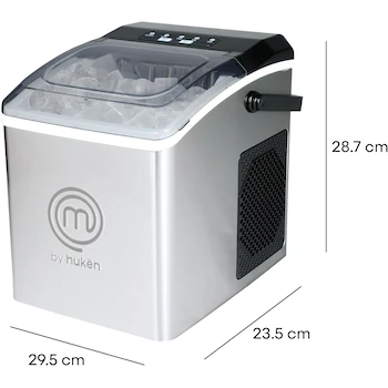 Imagen 3 de Hukën x MasterChef FreezeMAX MK-IM-9C Máquina de Hielos 1.3L Acero Inoxidable 2 Tamaños de Hielo Panel Digital