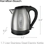 Miniatura de Hamilton Beach 40880 Tetera Eléctrica Hervidor de Agua Eléctrico 1.7 Litros Acero Inoxidable Color Acero Inoxidable
