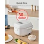 Miniatura de Toshiba Mini Olla Arrocera 3 Tazas (sin cocer), Pequeña Olla Arrocera Vaporera y Calentador, Color Blanco, Modelo B091TW6ND5