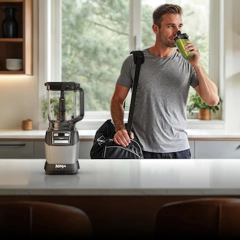 Imagen 5 de Ninja AMZ493BRN Sistema de Cocina Compacto con Auto-iQ, Batidora y Procesador de Alimentos, Taza de 18 oz, Jarra 72 oz, Tazón 40 oz, Negro/Gris