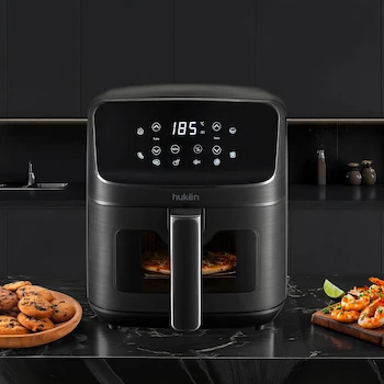 Imagen 2 de Hukën x MasterChef® StylePro™ – Freidora de Aire Multifuncional 4.5L Acero Inoxidable con Ventana y Luz Interna