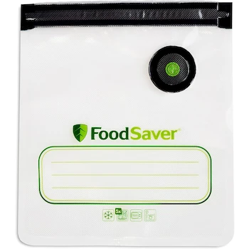 Imagen alusiva al producto FoodSaver Bolsas Reutilizables con Cierre al Vacío Quart, 10 Unidades